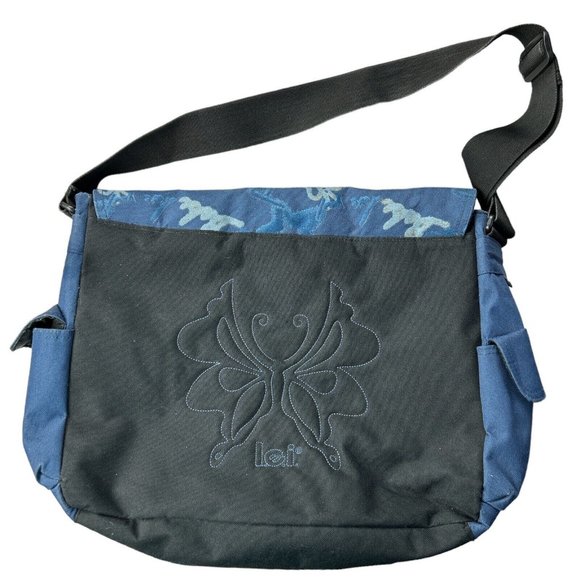 y2k L.e.i. Jeans Messager School Bag- Graffiti Print